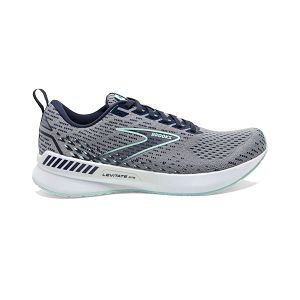 Brooks Levitate GTS 5 Road Running Shoes - Womens, Grey/Navy/White | IE-HFY524693